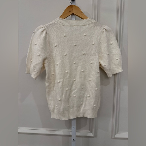 Anthropologie Cream Textured Knit Top - Picture 4 of 5